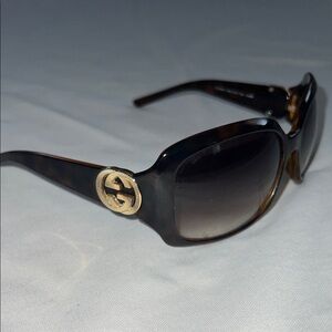 Gucci Brown Sunglasses with Gold Logo